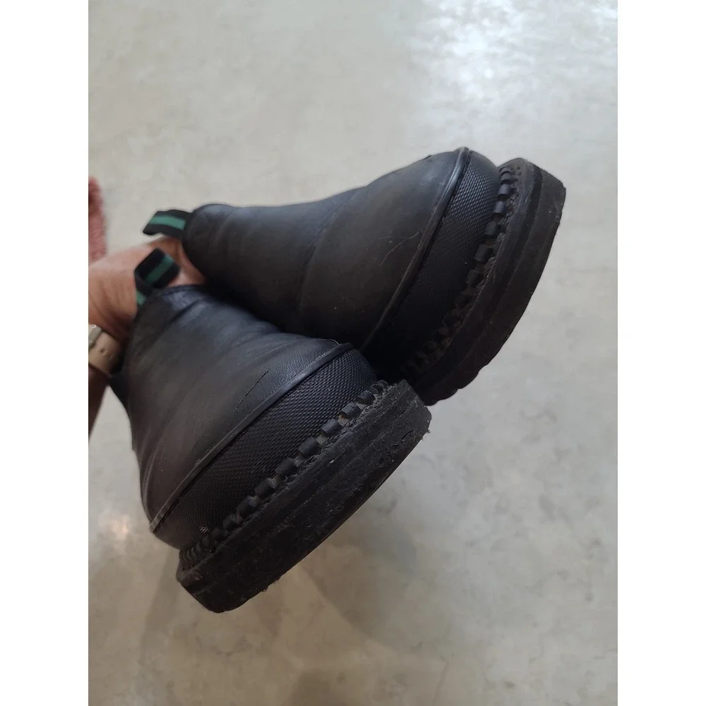 Georgia Giant Romeo Black Leather Slip on Loafer Men‎ SZ 10.5 Utility heavy duty